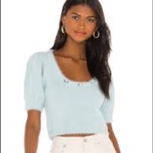 For Love and Lemons Anastasia Sweater in Sky